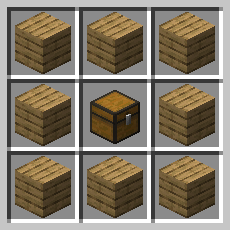 Recette de craft de la caisse